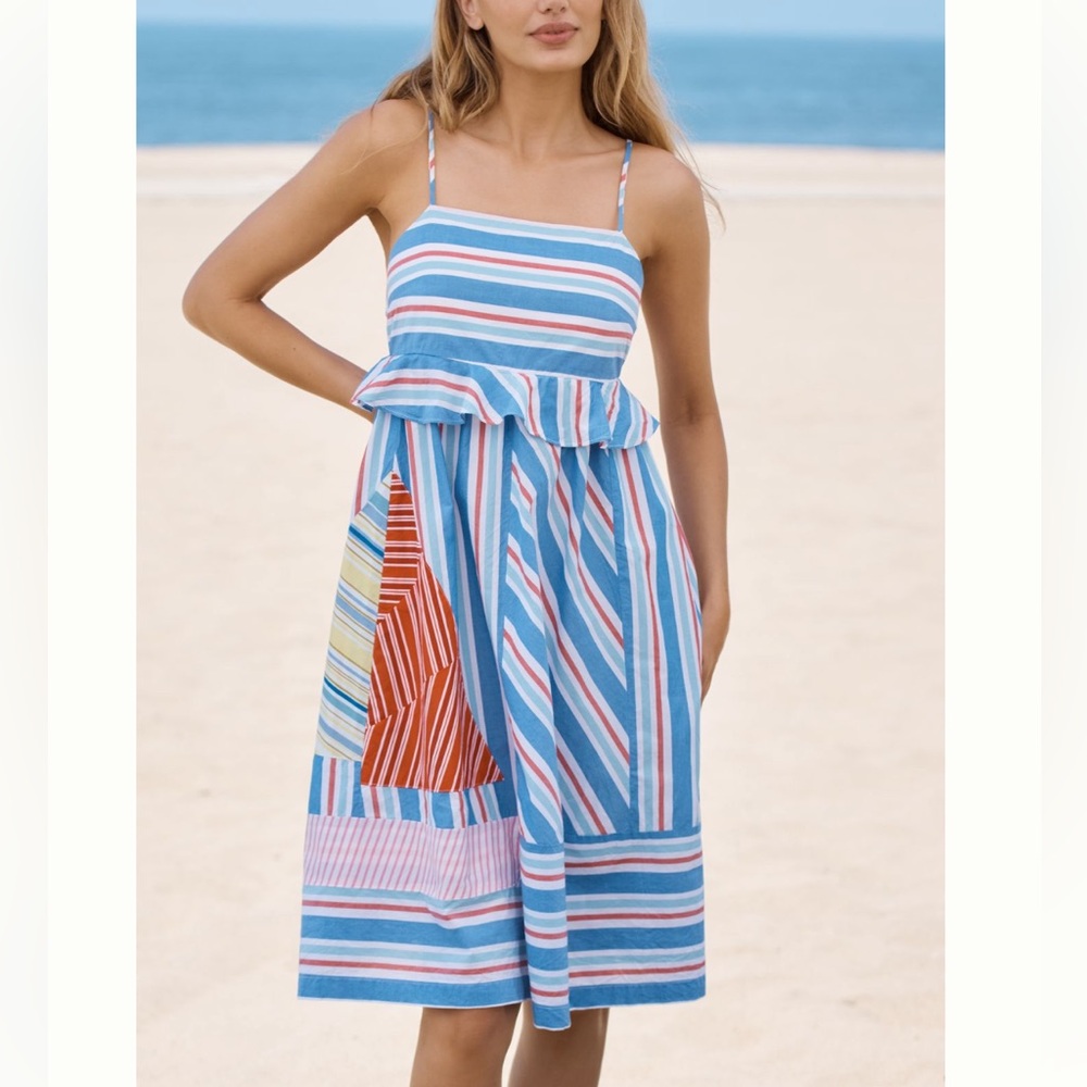 Anthro Celandine Sleeveless Square-Neck Knee-Length Dress. Size M. MSRP $118